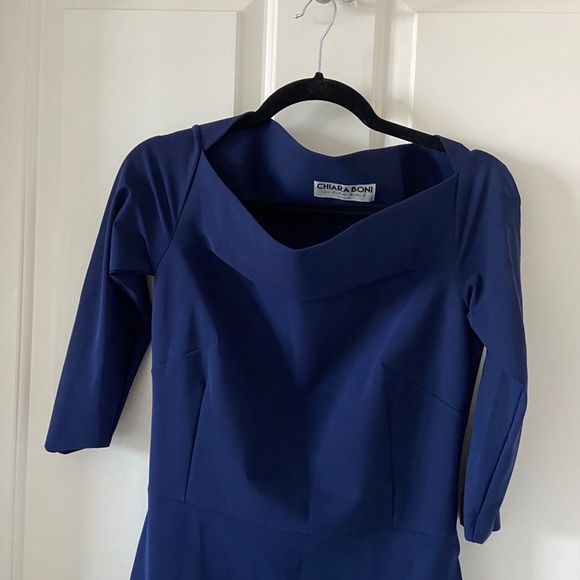 La Petite Robe di Chiara Boni Women's Navy Blue Dress Size 44 US 8 - Picture 2 of 4